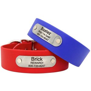 Extra Wide Waterproof Personalized NamePlate Collar