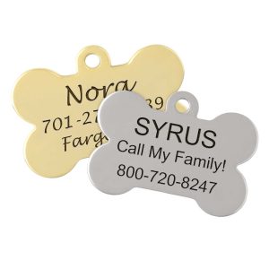 Double Sided Bone Dog ID Tag