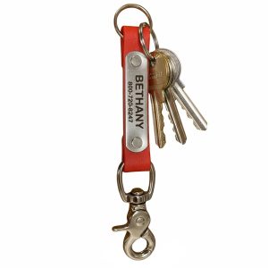 Personalized Faux Leather Key Fob