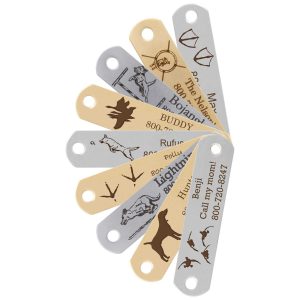 Personalized Sport Dog Rivet-On Dog Collar Name Plate - 16 Designs