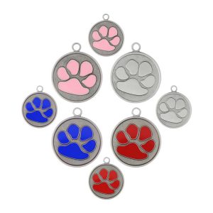 Tough Paw Round Dog ID Tags