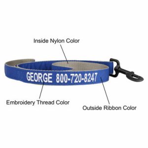 Custom Embroidered Solid Color Dog Leash