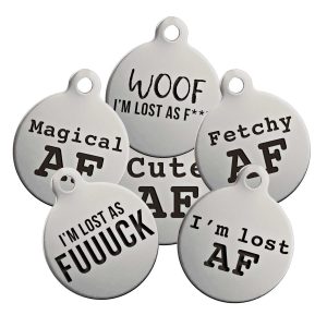 AF Round Dog ID Tags - 10 Designs